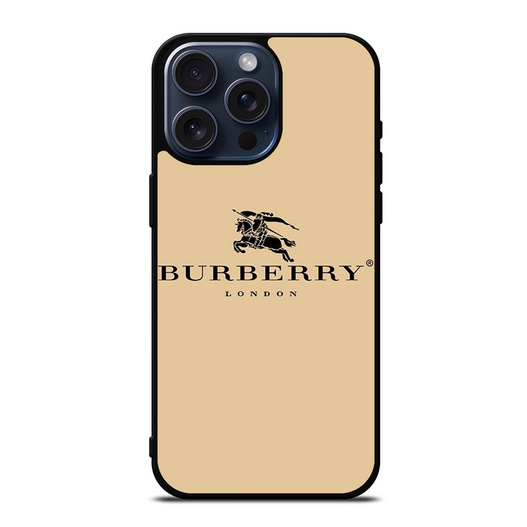 BURBERRY LONDON BROWN LOGO iPhone 15 Pro Max Case Cover