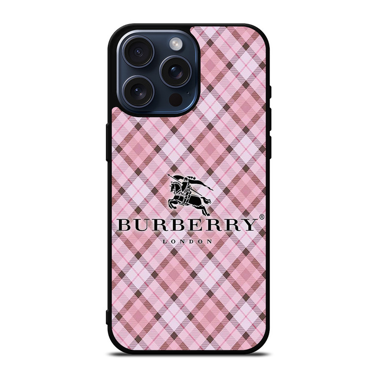 BURBERRY LONDON PINK iPhone 15 Pro Max Case Cover
