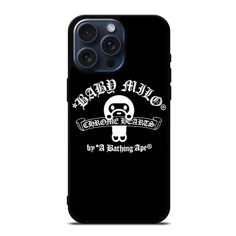 CHROME HEARTS BABY MILO BAPE iPhone 15 Pro Max Case Cover