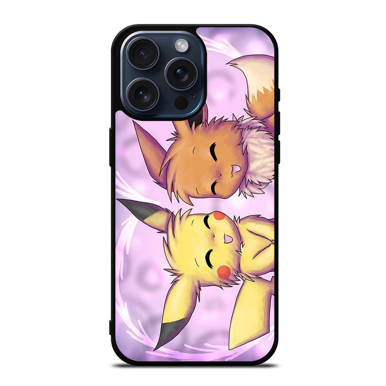 EEVEE PIKACHU POKEMON GAMES iPhone 15 Pro Max Case Cover