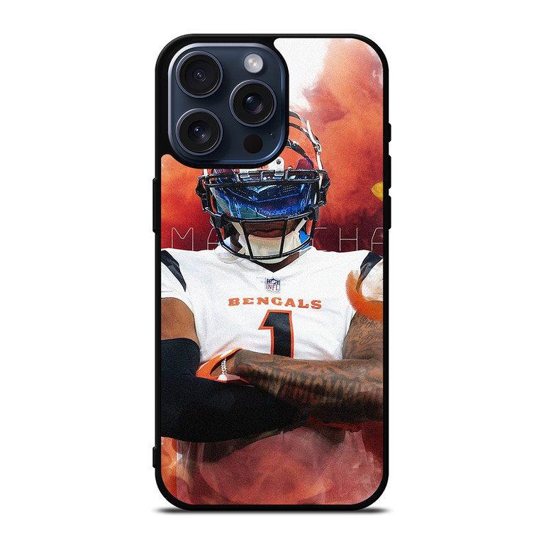 JA'MARR CHASE CINCINNATI BENGALS FOOTBALL iPhone 15 Pro Max Case Cover