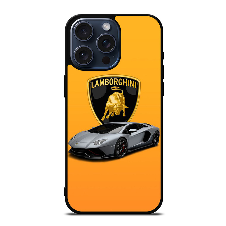 LAMBORGHINI ORANGE EMBLEM iPhone 15 Pro Max Case Cover