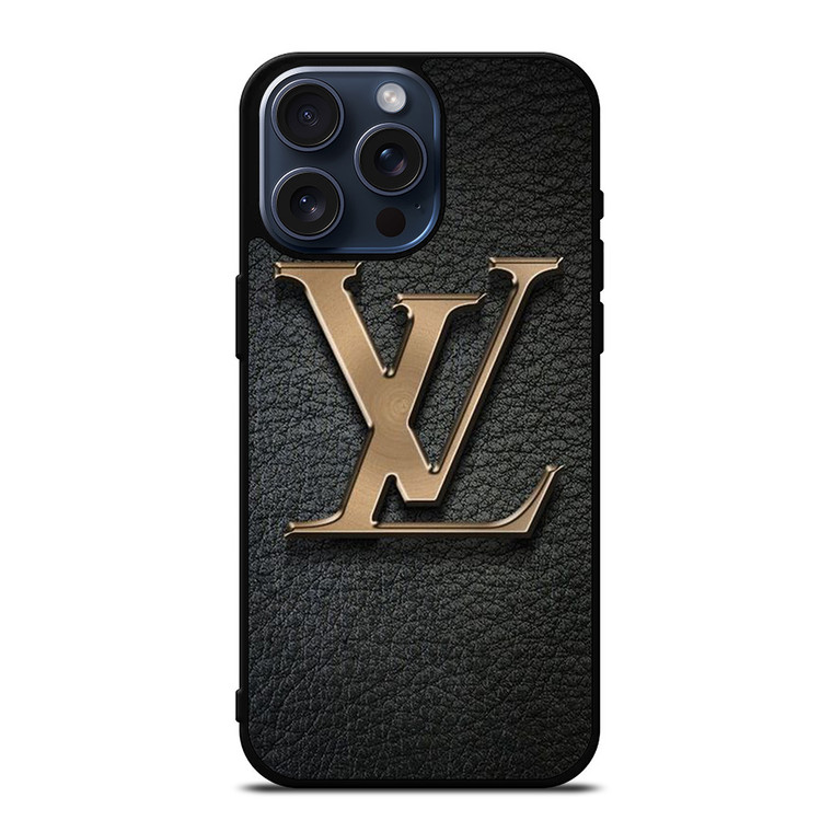 LOUIS VUITTON GOLD LEATHER iPhone 15 Pro Max Case Cover