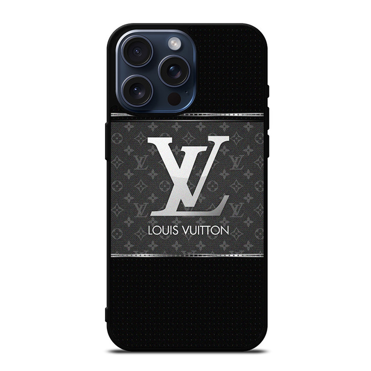 LOUIS VUITTON LV BLACK LOGO iPhone 15 Pro Max Case Cover