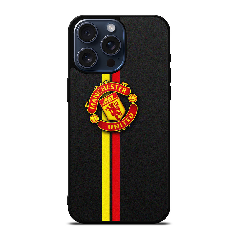 MANCHESTER UNITED STRIPE LOGO iPhone 15 Pro Max Case Cover