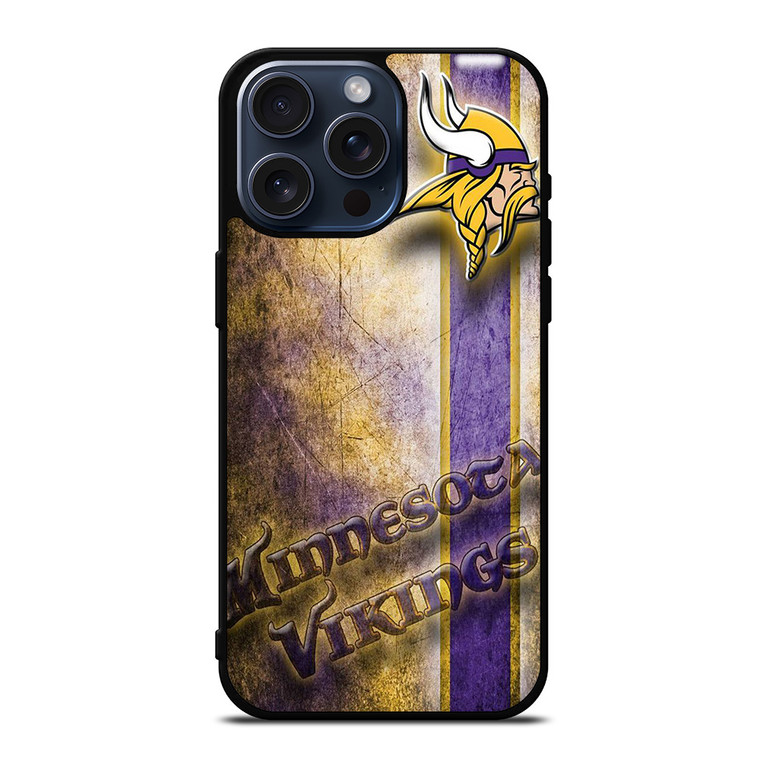 MINNESOTA VIKINGS GRUNGE LOGO iPhone 15 Pro Max Case Cover MINNESOTA VIKINGS GRUNGE LOGO iPhone 15 Pro Max Case Cover