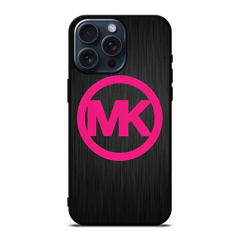 MK MICHAEL KORS PINK WOOD LOGO iPhone 15 Pro Max Case Cover MK MICHAEL KORS PINK WOOD LOGO iPhone 15 Pro Max Case Cover