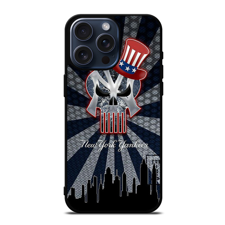 NEW YORK YANKEES BASEBALL SKULL SYMBOL iPhone 15 Pro Max Case Cover NEW YORK YANKEES BASEBALL SKULL SYMBOL iPhone 15 Pro Max Case Cover