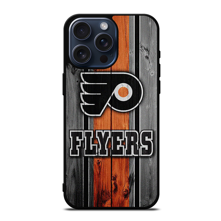 PHILADELPHIA FLYERS HOCKEY WOOD LOGO iPhone 15 Pro Max Case Cover