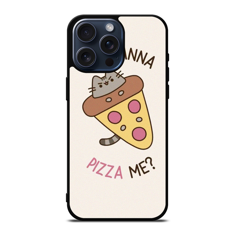 PUSHEEN THE CAT PIZZA iPhone 15 Pro Max Case Cover