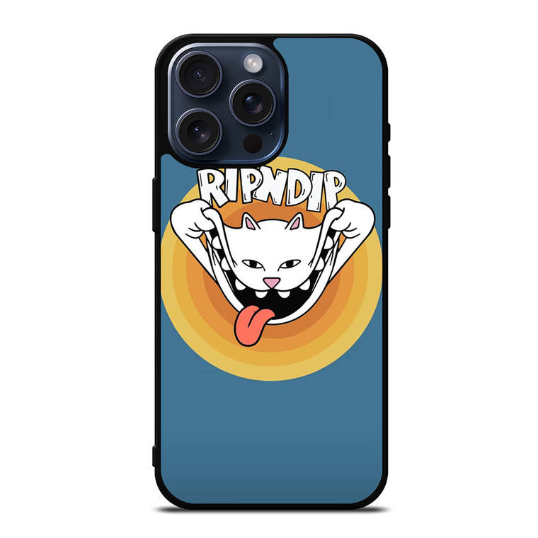 RIPNDIP THE CAT CARTOON iPhone 15 Pro Max Case Cover