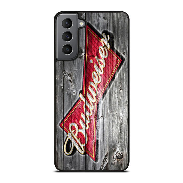 BUDWEISER BEER WOOD LOGO  Samsung Galaxy S21 Plus Case Cover