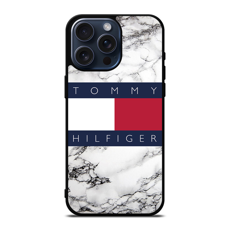 TOMMY HILFIGER WHITE MARBLE iPhone 15 Pro Max Case Cover