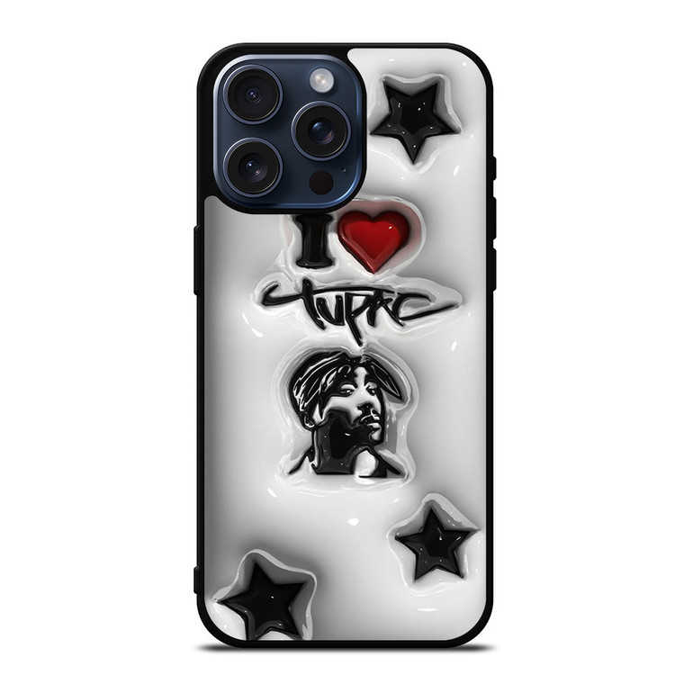 TUPAC SHAKUR RAPPER PLASTIC ART iPhone 15 Pro Max Case Cover