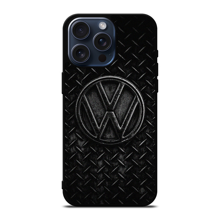 VW VOLKSWAGEN BLACK METAL EMBLEM iPhone 15 Pro Max Case Cover