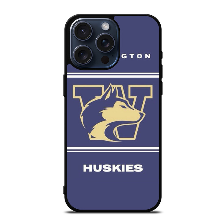 WASHINGTON HUSKIES FOOTBALL LOGO iPhone 15 Pro Max Case Cover WASHINGTON HUSKIES FOOTBALL LOGO iPhone 15 Pro Max Case Cover