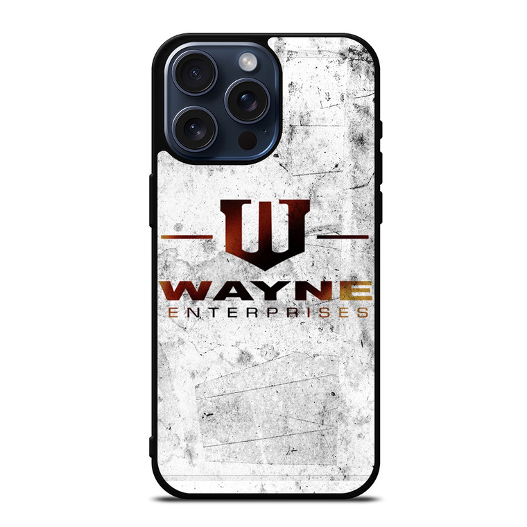 WAYNE ENTERPRISES WHITE LOGO iPhone 15 Pro Max Case Cover