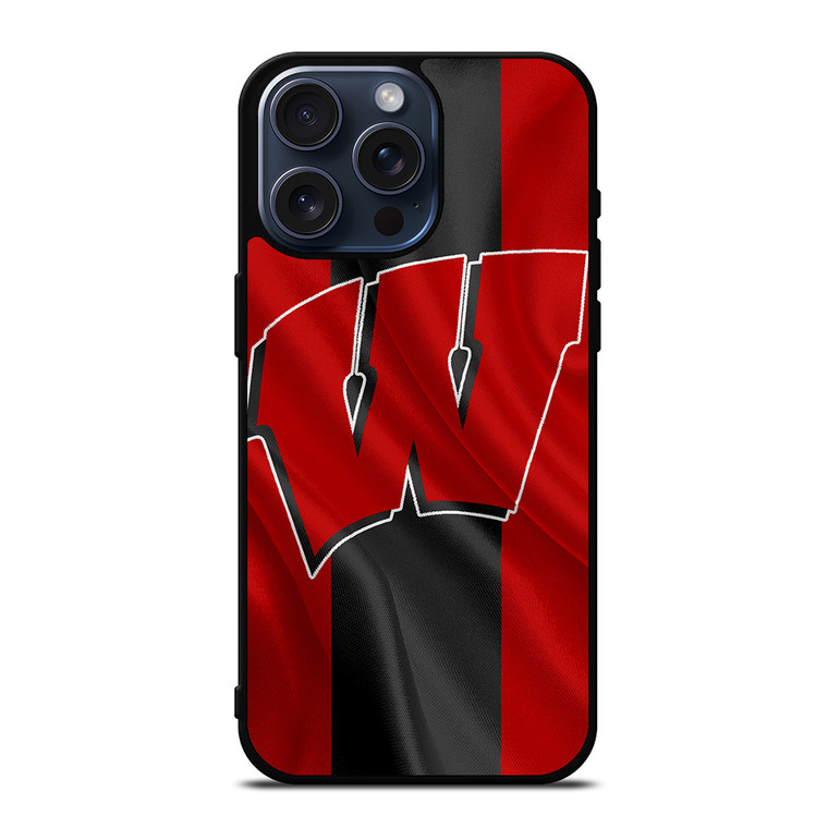 WISCONSIN BADGERS FLAG iPhone 15 Pro Max Case Cover
