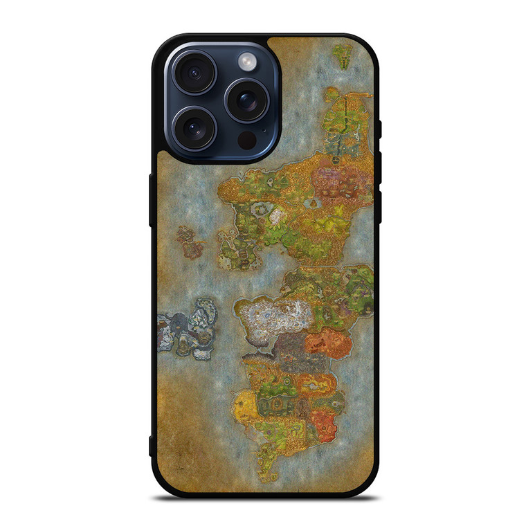 WORLD OF WARCRAFT GAMES MAP iPhone 15 Pro Max Case Cover WORLD OF WARCRAFT GAMES MAP iPhone 15 Pro Max Case Cover