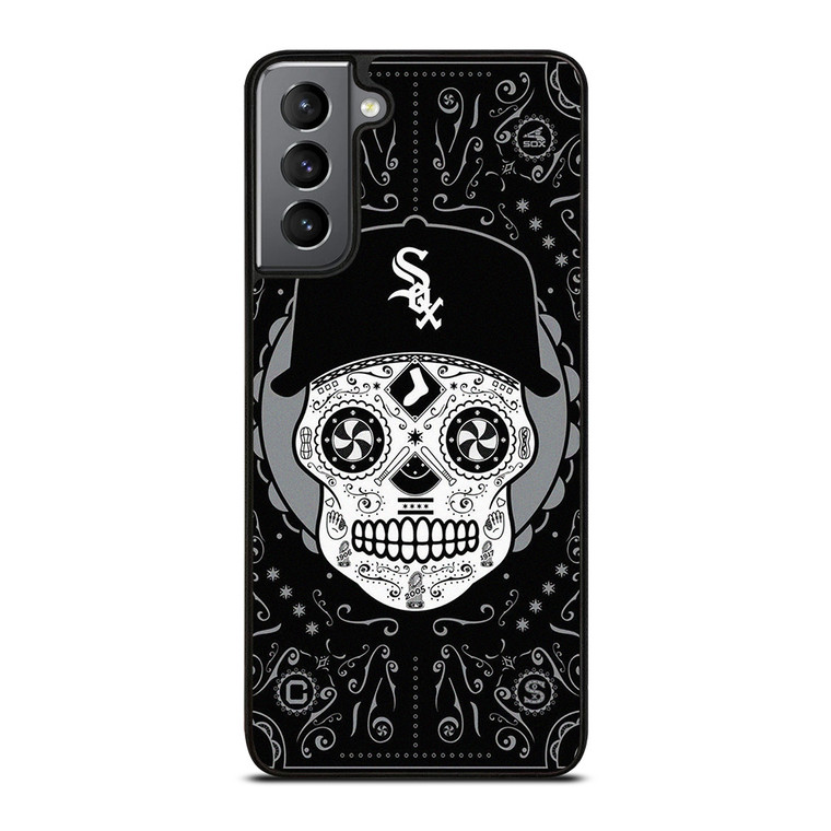 CHICAGO WHITE SOX SKULL PATTERN  Samsung Galaxy S21 Plus Case Cover