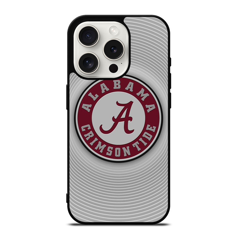 ALABAMA CRIMSON TIDE CIRCLE TEXTURE iPhone 15 Pro Case Cover