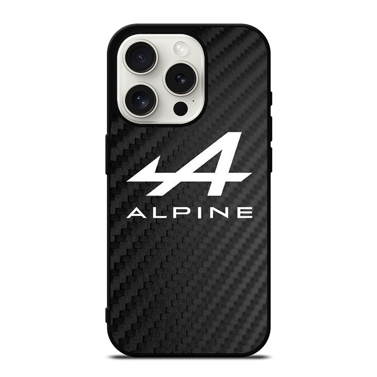 ALPINE LOGO CARBON iPhone 15 Pro Case Cover