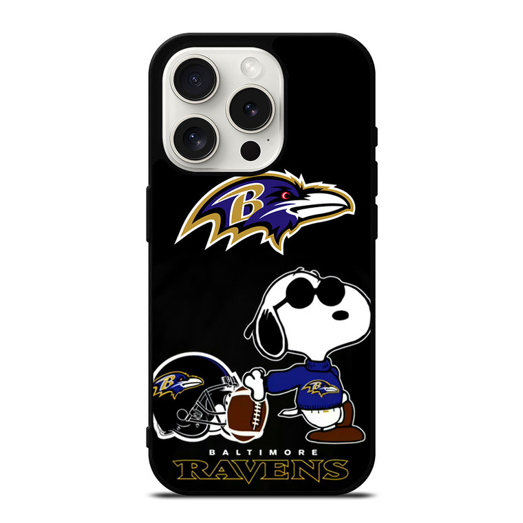 BALTIMORE RAVENS SNOOPY iPhone 15 Pro Case Cover
