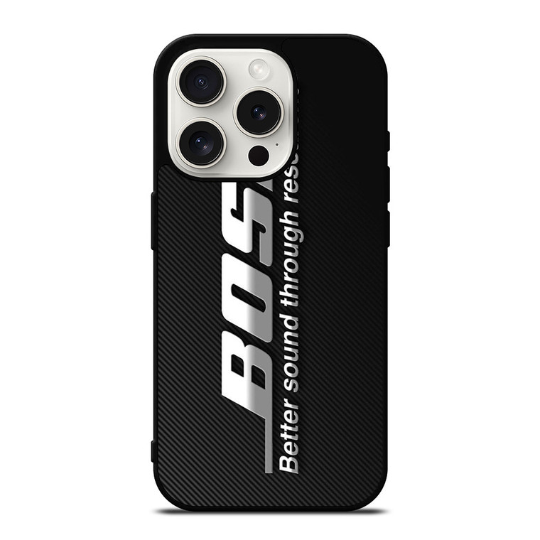 BOSE SOUND METAL CARBON EMBLEM iPhone 15 Pro Case Cover