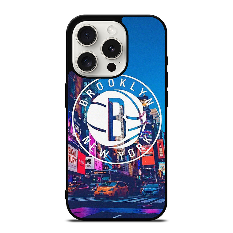 BROOKLYN NEW YORK NBA TIME SQUARE iPhone 15 Pro Case Cover