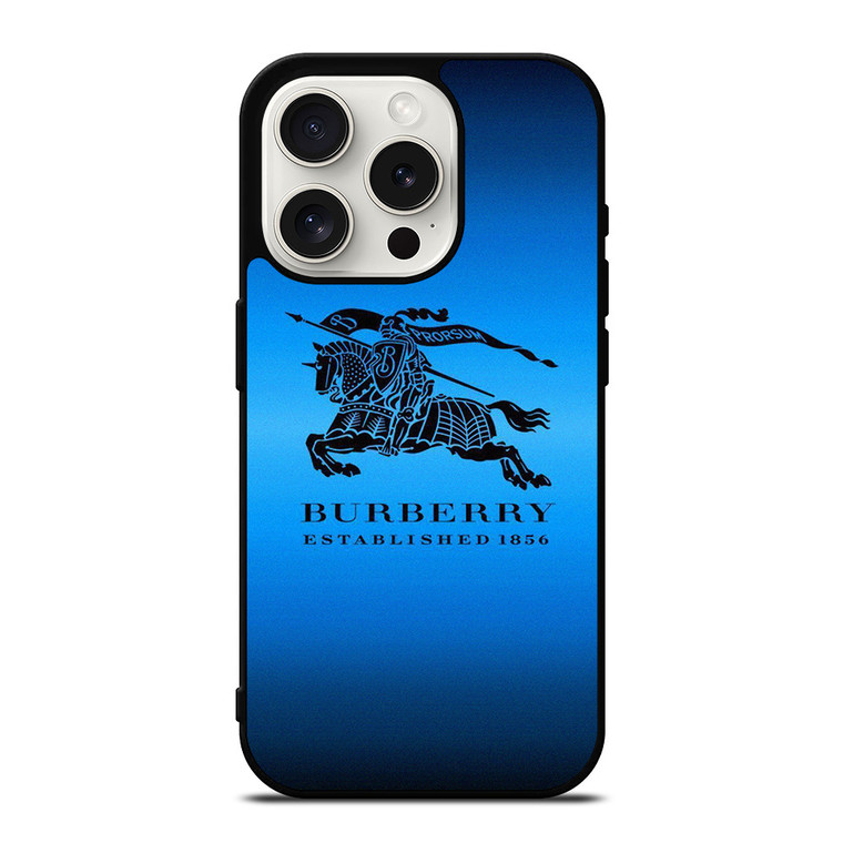 BURBERRY BLUE LOGO iPhone 15 Pro Case Cover
