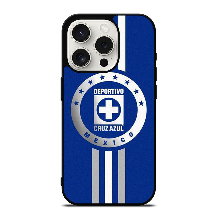 DEPORTIVO CRUZ AZUL MEXICO STRIPE LOGO iPhone 15 Pro Case Cover