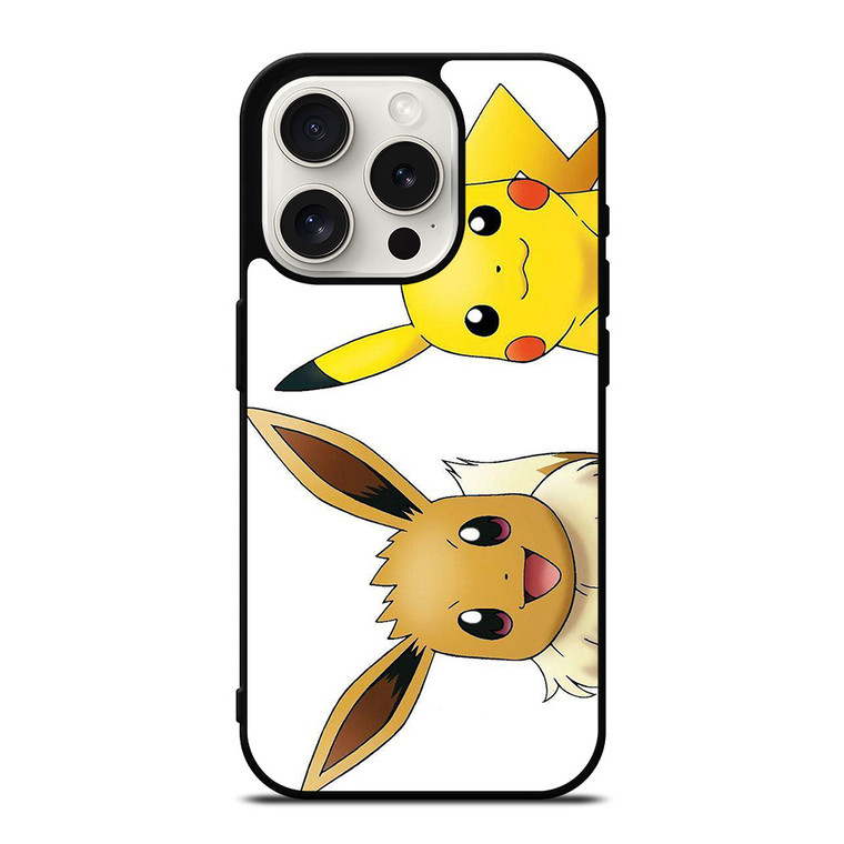 EEVEE PIKACHU POKEMON ANIME iPhone 15 Pro Case Cover