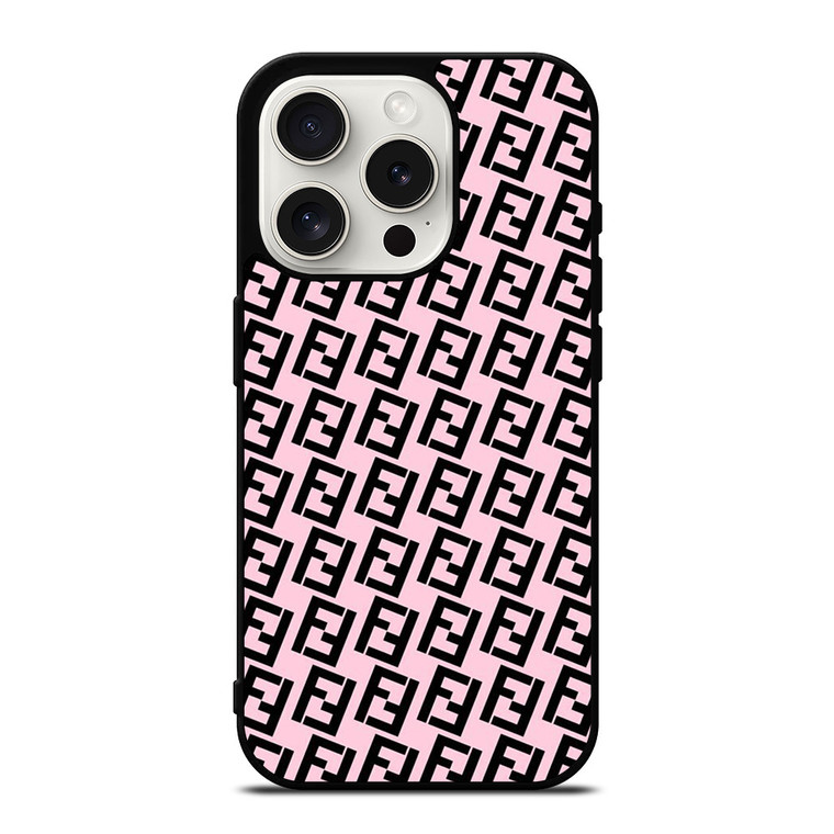 FENDI ROMA PINK iPhone 15 Pro Case Cover