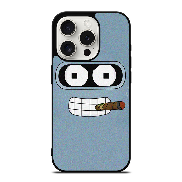 FUTURAMA BENDER SMOKING CIGARETES iPhone 15 Pro Case Cover