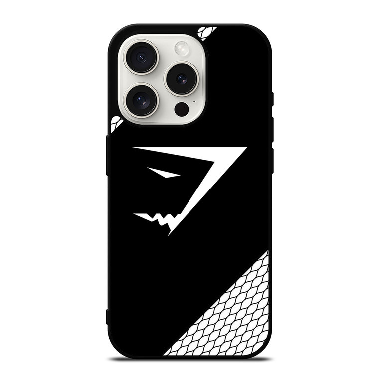 GYMSHARK WHITE CARBON LOGO  iPhone 15 Pro Case Cover