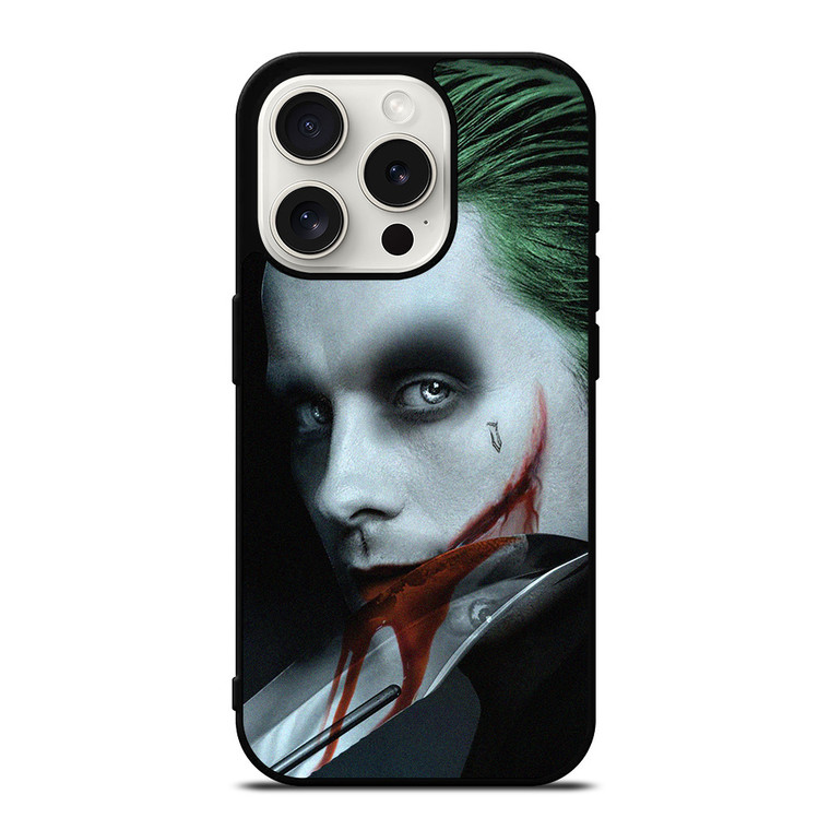 JOKER JARED LETO SCARY KNIFE  iPhone 15 Pro Case Cover