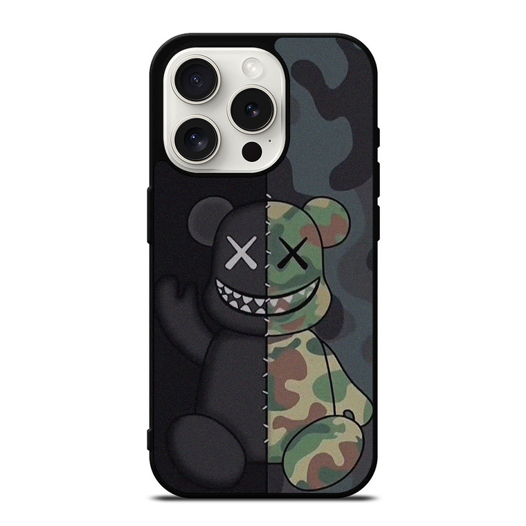 KAWS BLACK CAMO  iPhone 15 Pro Case Cover