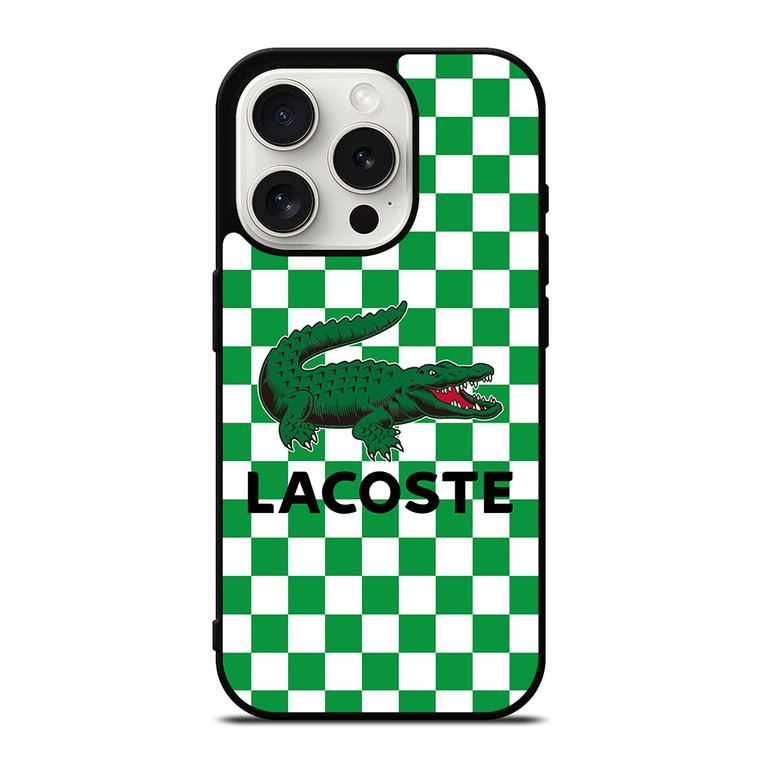 LACOSTE CHECKERBOARD LOGO  iPhone 15 Pro Case Cover