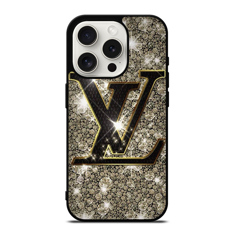 LOUIS VUITTON GLITTER EMBLEM  iPhone 15 Pro Case Cover