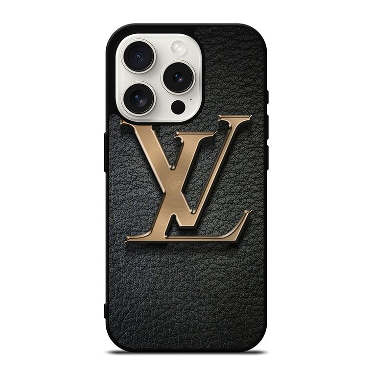 LOUIS VUITTON GOLD LEATHER  iPhone 15 Pro Case Cover