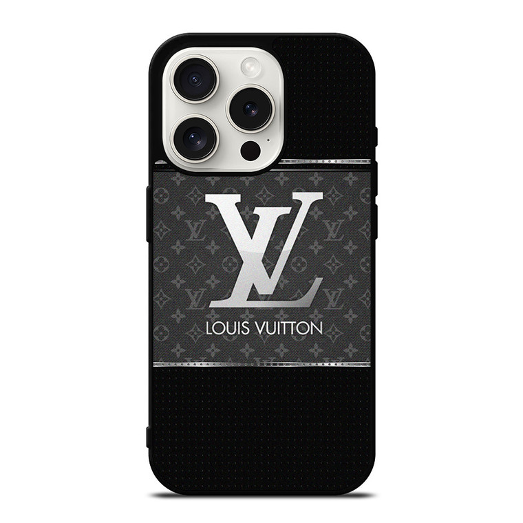LOUIS VUITTON LV BLACK LOGO  iPhone 15 Pro Case Cover