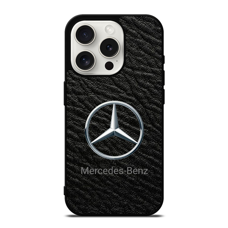 MERCEDES BENZ LEATHER EMBLEM  iPhone 15 Pro Case Cover