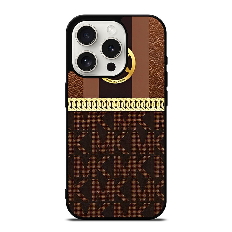 MICHAEL KORS LEATHER PATTERN  iPhone 15 Pro Case Cover MICHAEL KORS LEATHER PATTERN  iPhone 15 Pro Case Cover
