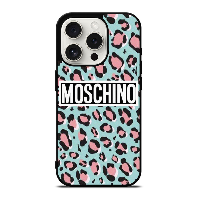 MOSCHINO LEOPARD SKIN  iPhone 15 Pro Case Cover MOSCHINO LEOPARD SKIN  iPhone 15 Pro Case Cover