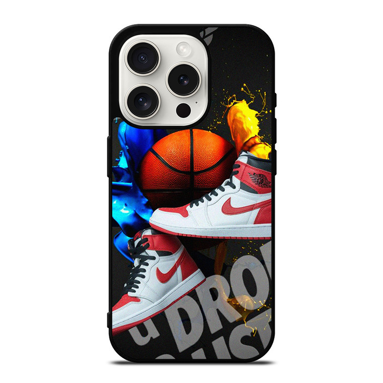 NIKE AIR JORDAN SPLASHED SNEAKERS  iPhone 15 Pro Case Cover NIKE AIR JORDAN SPLASHED SNEAKERS  iPhone 15 Pro Case Cover