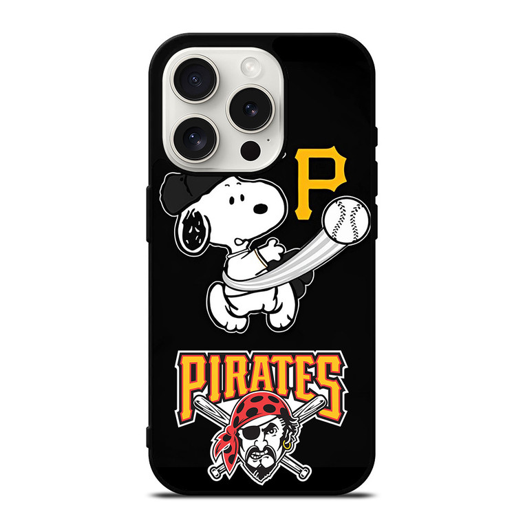 PITTSBURGH PIRATES SNOOPY BASEBALL iPhone 15 Pro Case Cover