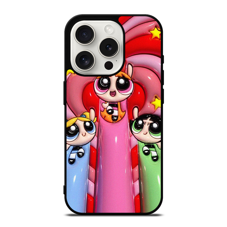 POWERPUFF GIRLS 3D ART CARTOON iPhone 15 Pro Case Cover