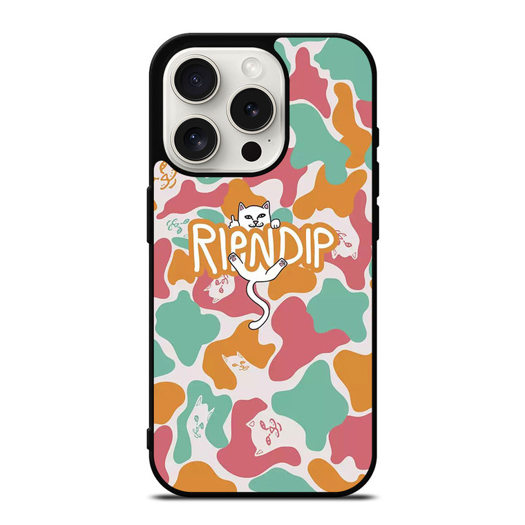 RIPNDIP PINK GREEN CAMO iPhone 15 Pro Case Cover