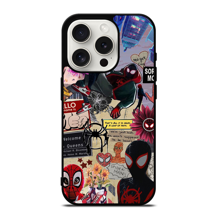 SPIDERMAN INTO THE SPIDER VERSE COLLAGE iPhone 15 Pro Case Cover