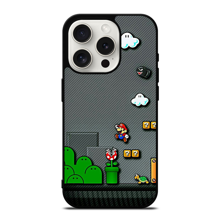 SUPER MARIO BROS CARBON GAMES iPhone 15 Pro Case Cover